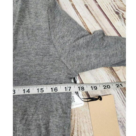 Halogen V Neck Blouse Long Sleeve Gray Small NWT - Picture 6 of 8